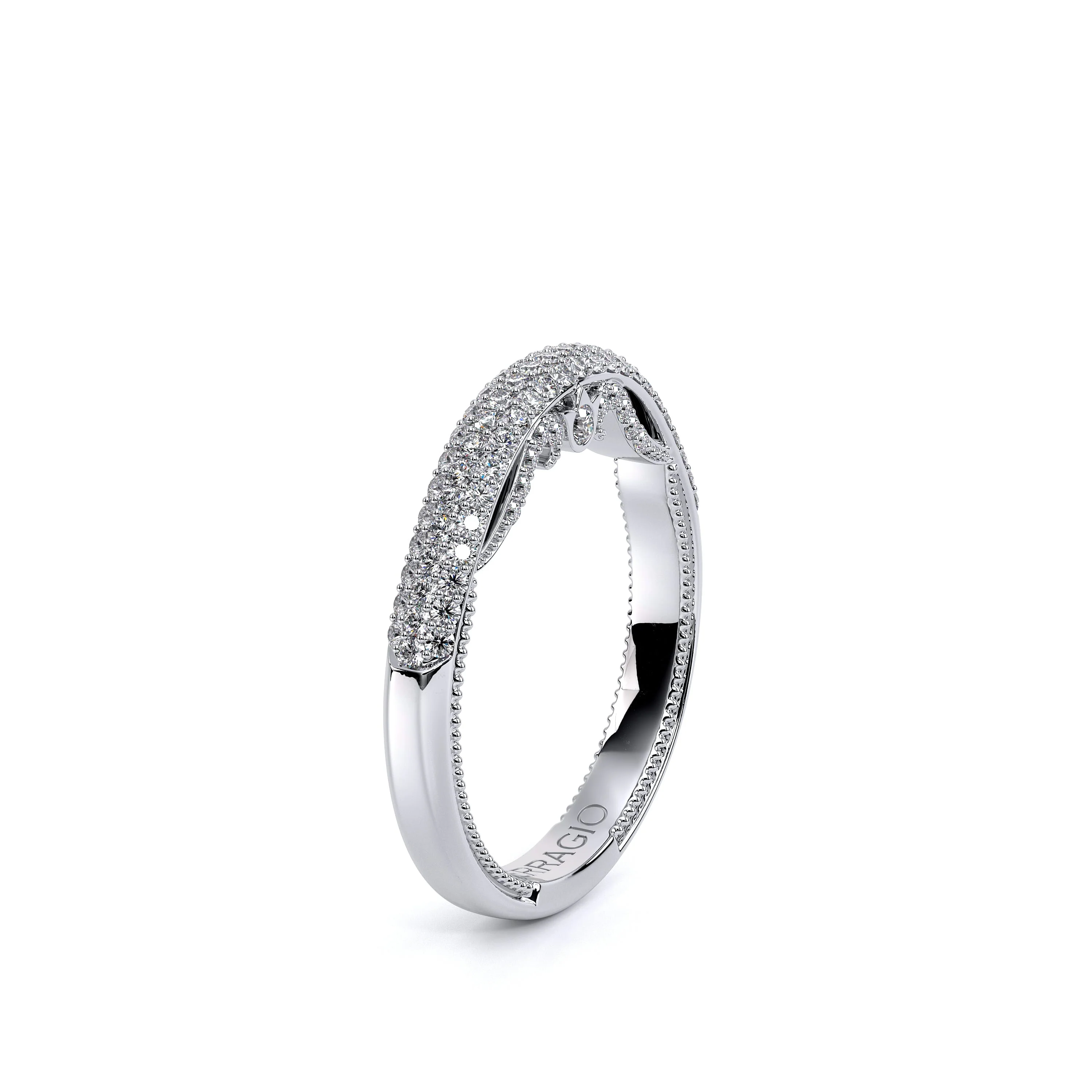 Verragio Venetian Collection White Gold Wedding Band - Image 3