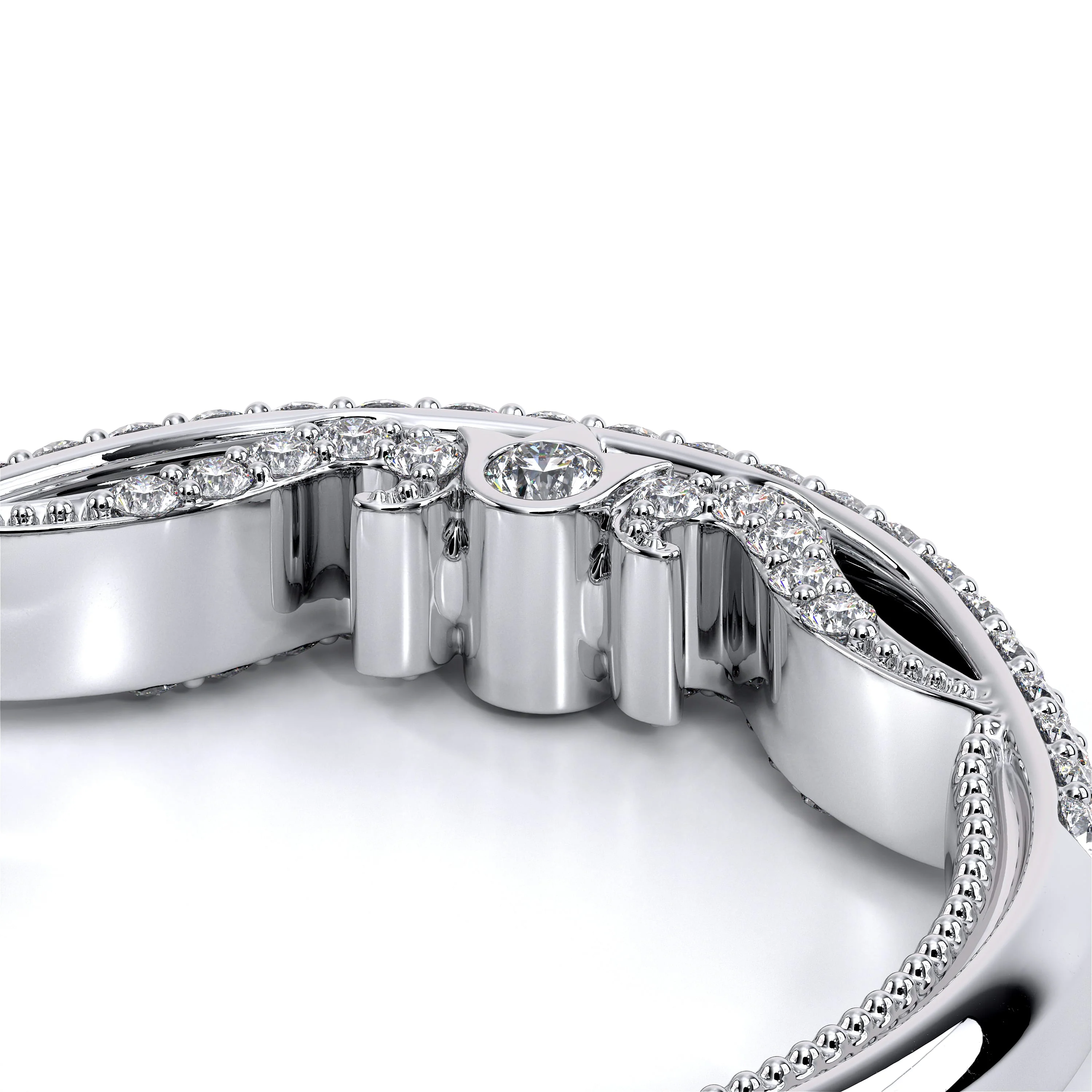 Verragio Venetian Collection White Gold Wedding Band - Image 5