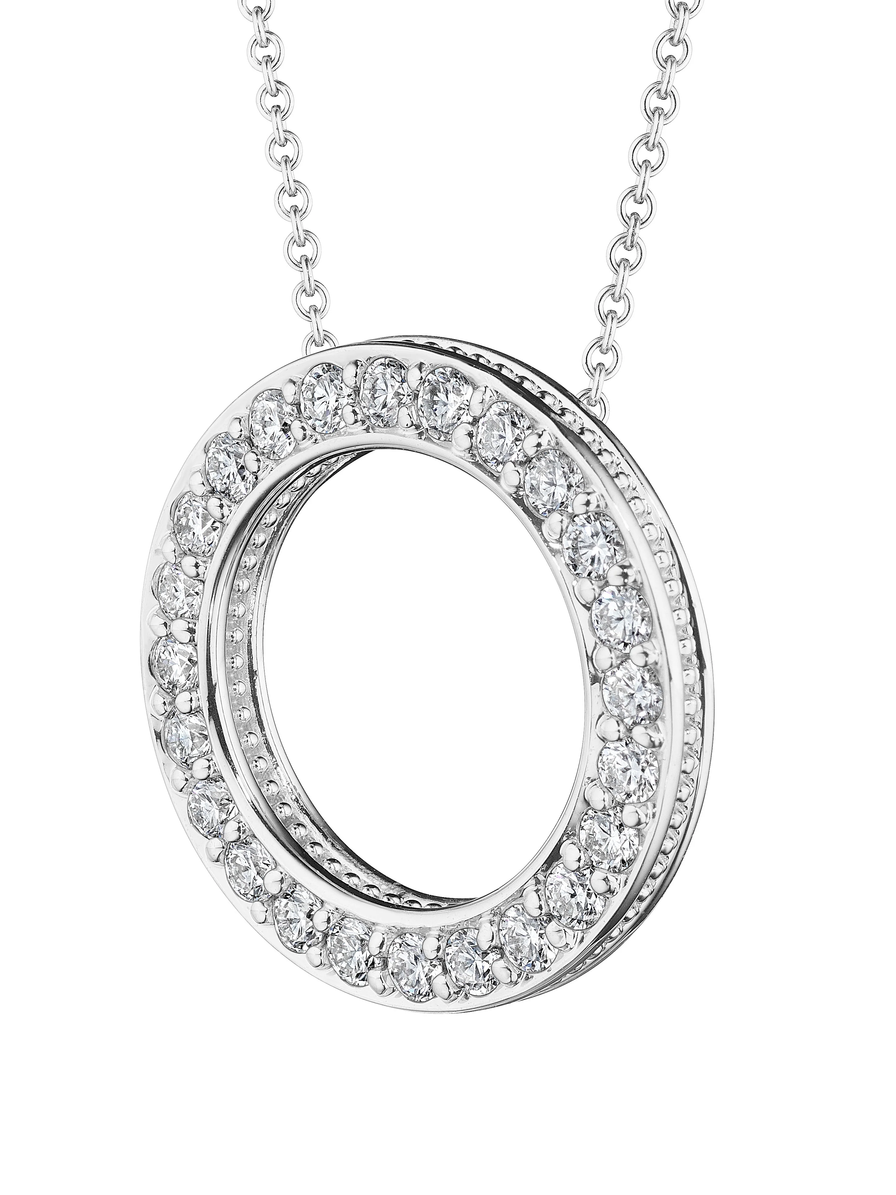 Verragio White Gold Diamond Circle Pendant