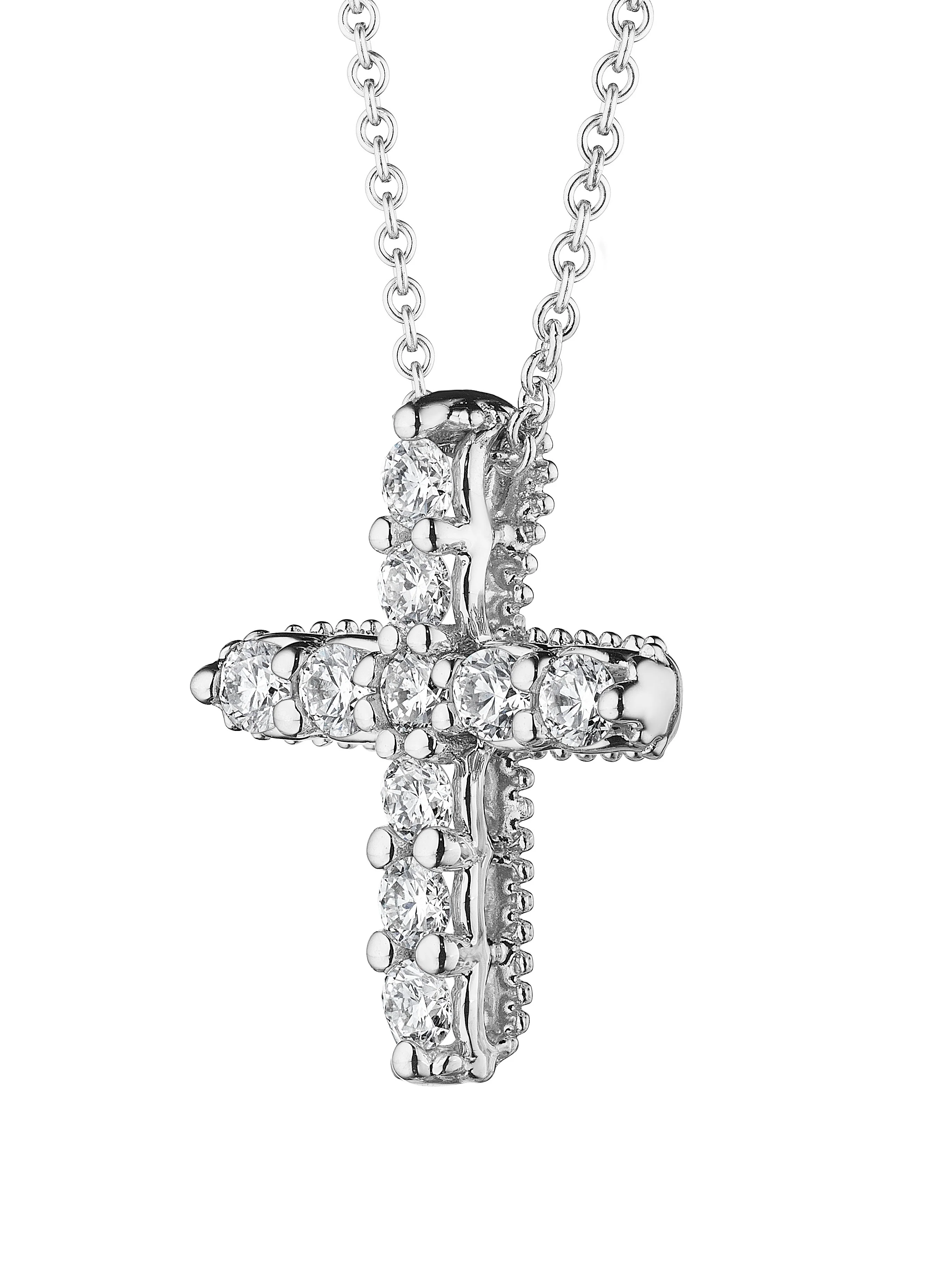 Verragio White Gold Diamond Cross Pendant