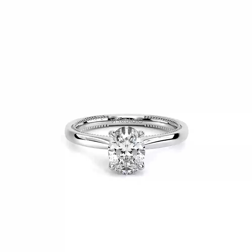 Verragio White Gold Renaissance Oval Semi-Mount Polished Engagement Ring
