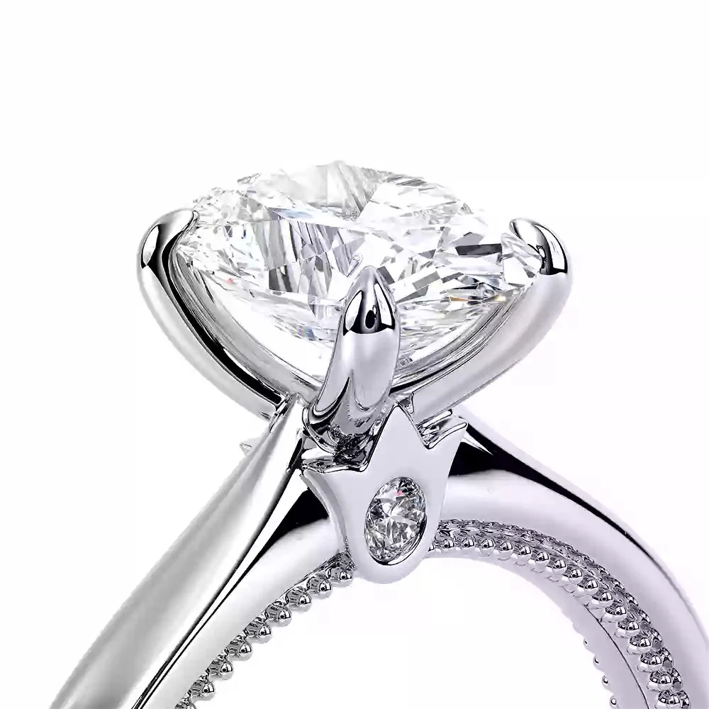 Verragio White Gold Renaissance Oval Semi-Mount Polished Engagement Ring - Image 5