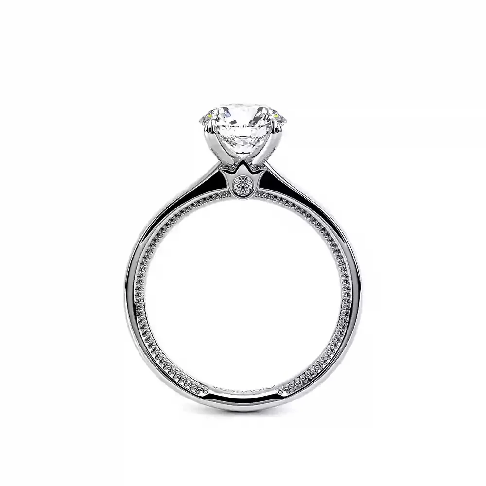 Verragio White Gold Renaissance Round Semi-Mount Polished Engagement Ring - Image 3