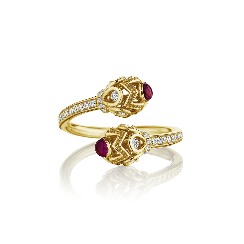 Verragio Yellow Gold Bead Toi Et Moi Diamond Ring