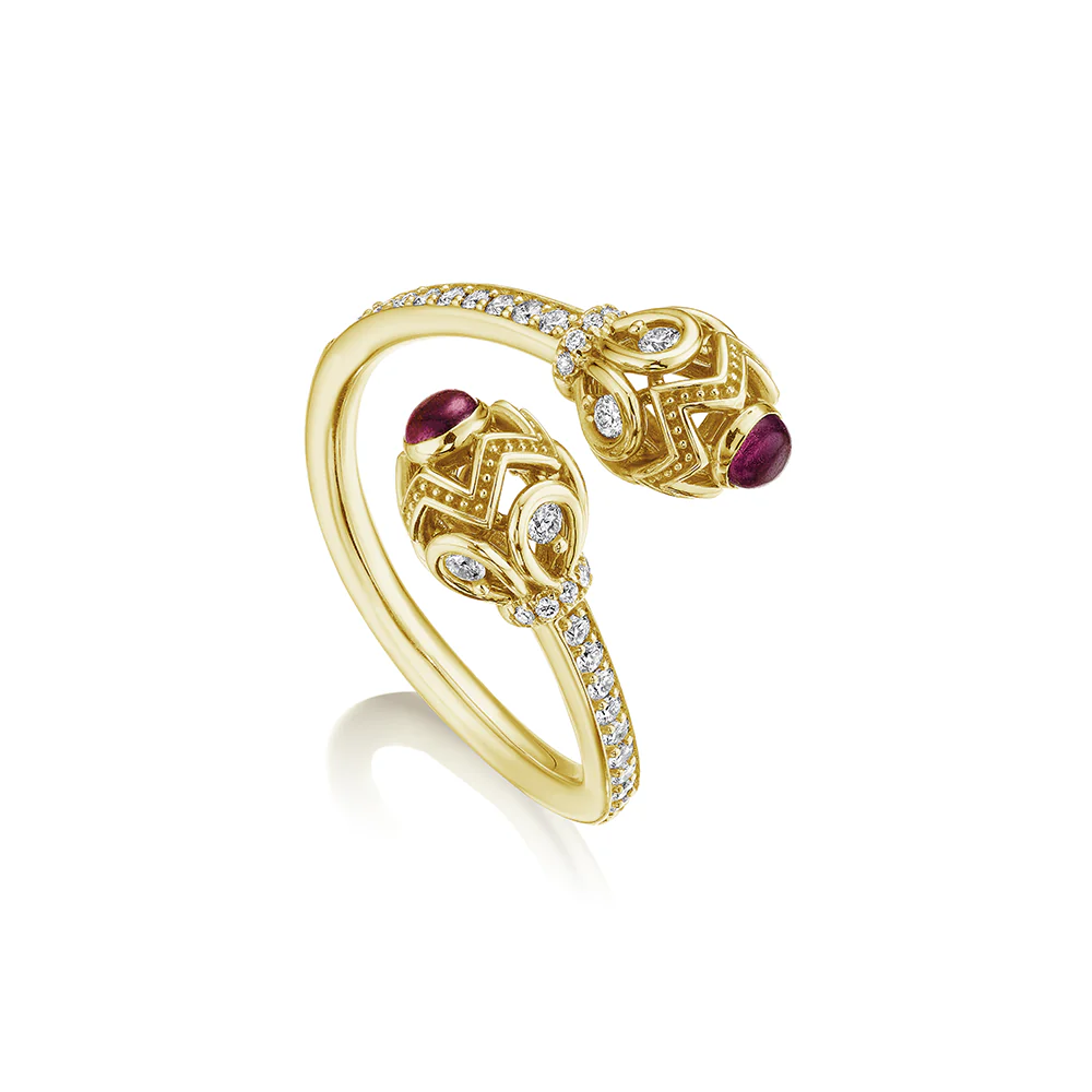 Verragio Yellow Gold Bead Toi Et Moi Diamond Ring - Image 2
