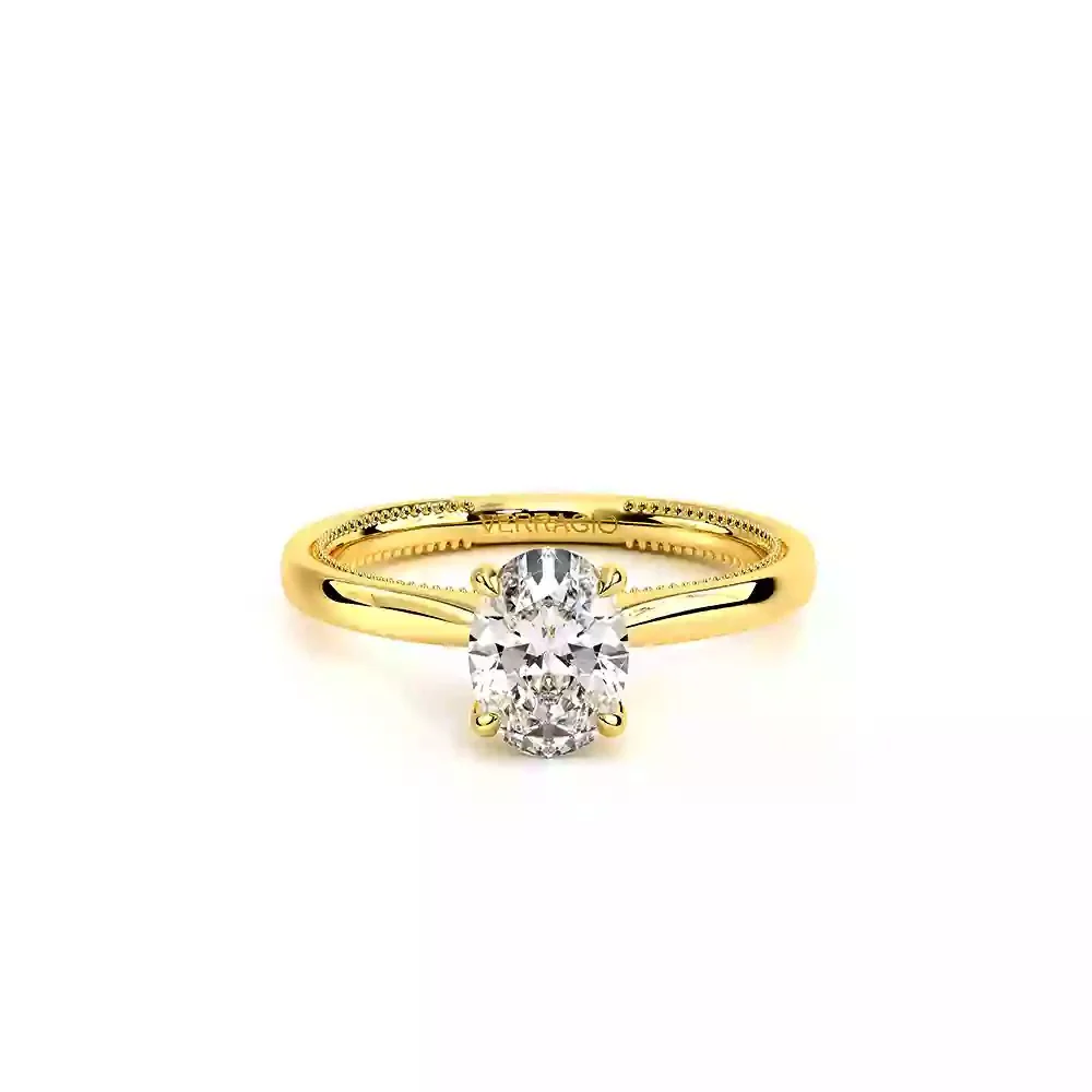 Verragio Yellow Gold Renaissance Oval Semi-Mount Polished Engagement Ring
