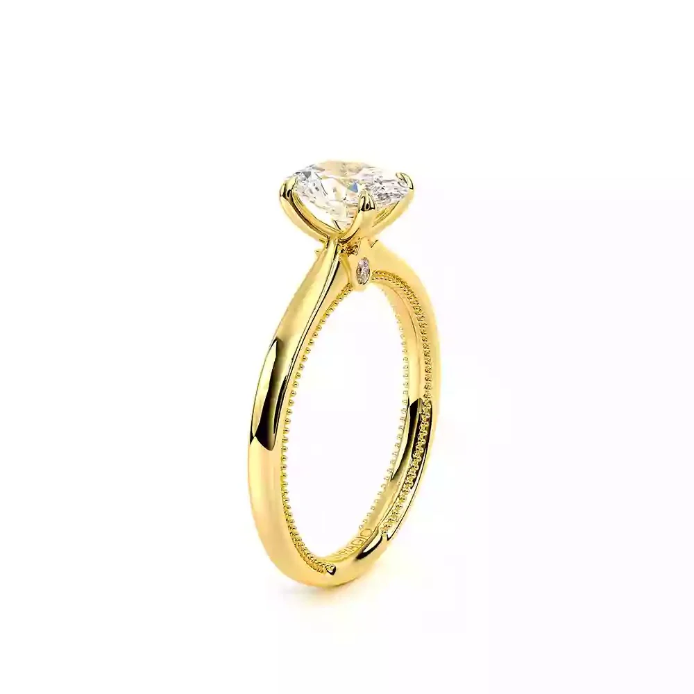 Verragio Yellow Gold Renaissance Oval Semi-Mount Polished Engagement Ring - Image 2