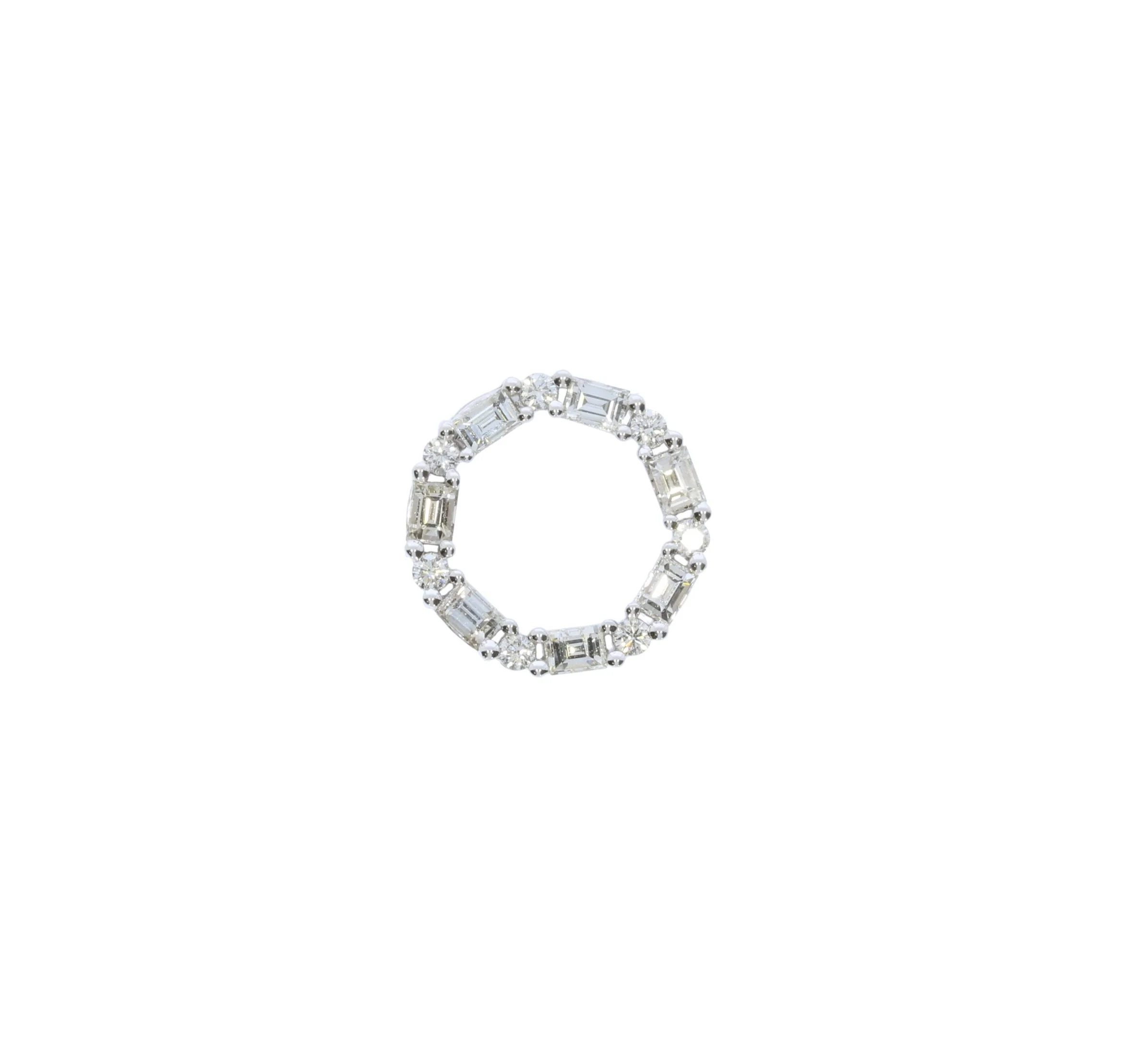 White Gold Diamond Circle Pendant