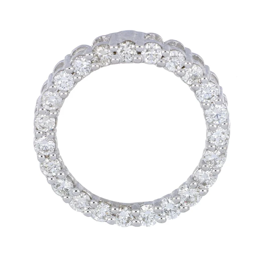 White Gold Diamond Circle Pendant