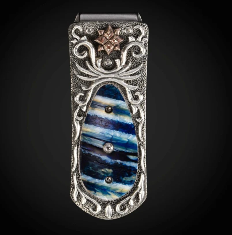 William Henry Zurich ‘Blue Water’ Money Clip - Image 2