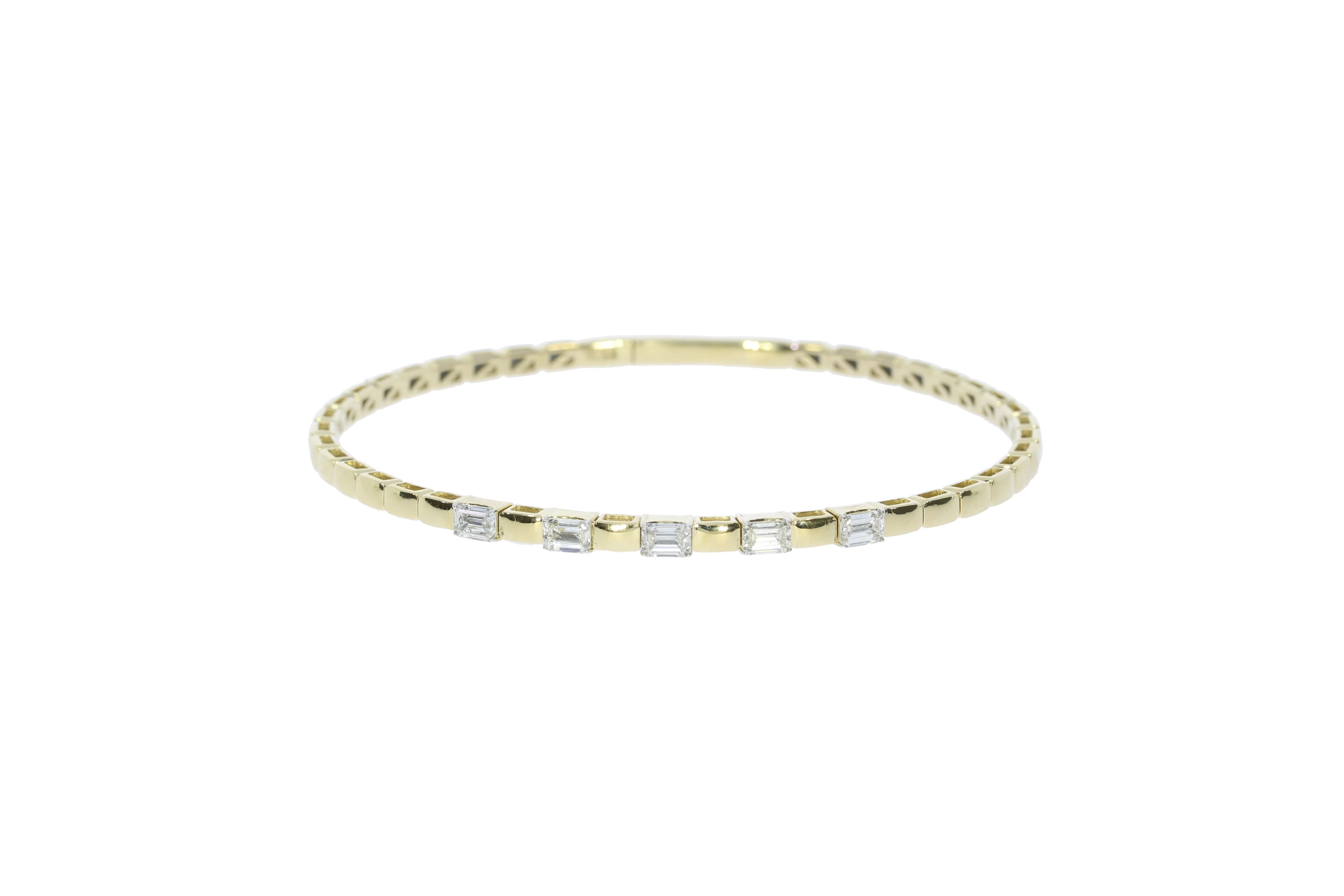 Yellow Gold Diamond Bangle Bracelet