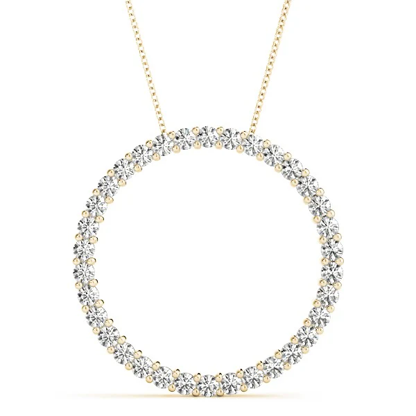 Yellow Gold Diamond Circle Pendant
