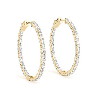 Yellow Gold Diamond Earrings