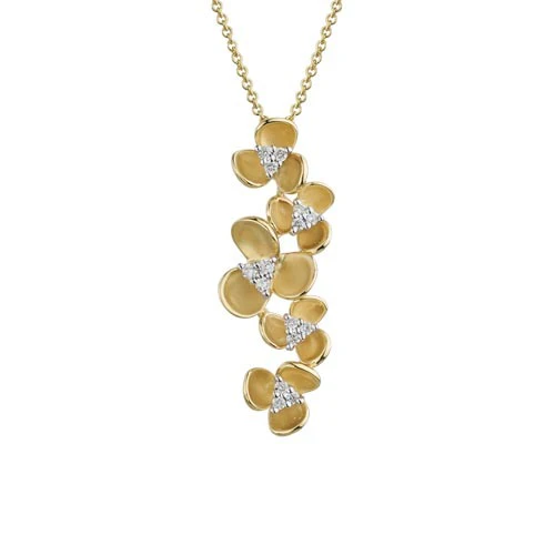 Yellow Gold Floral Pendant